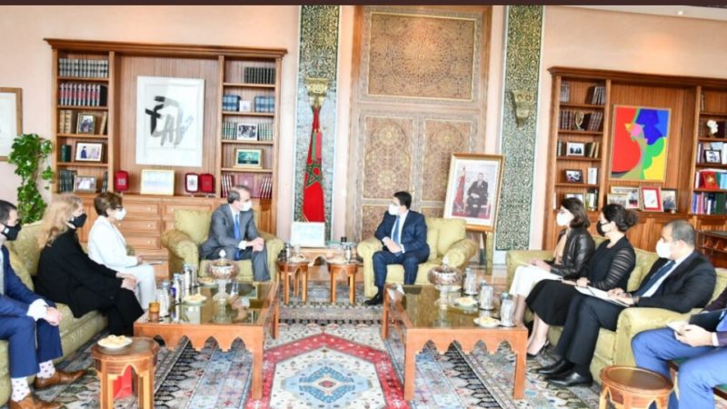 محادثات بين وزير الخارجية المغربي ووفد عن اللجنة اليهودية الأمريكية