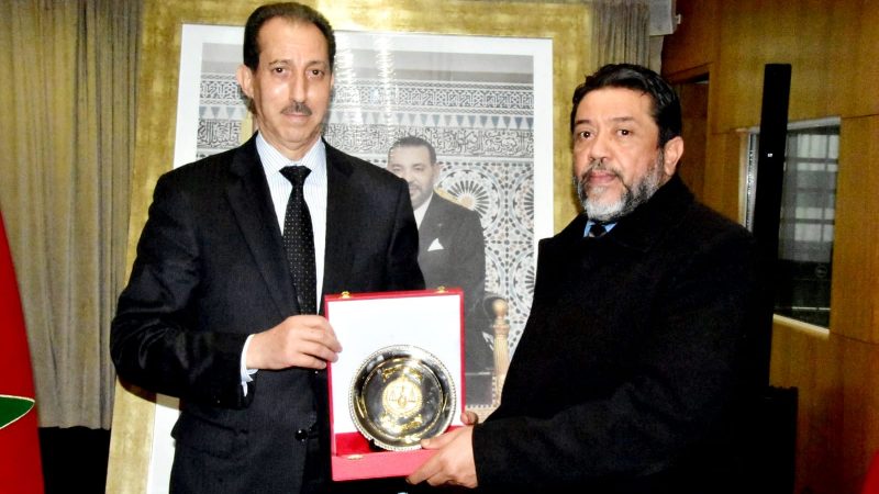 رئيس النيابة العامة في مباحثات مع رئيس المجلس الوطني للحريات العامة وحقوق الإنسان الليبي