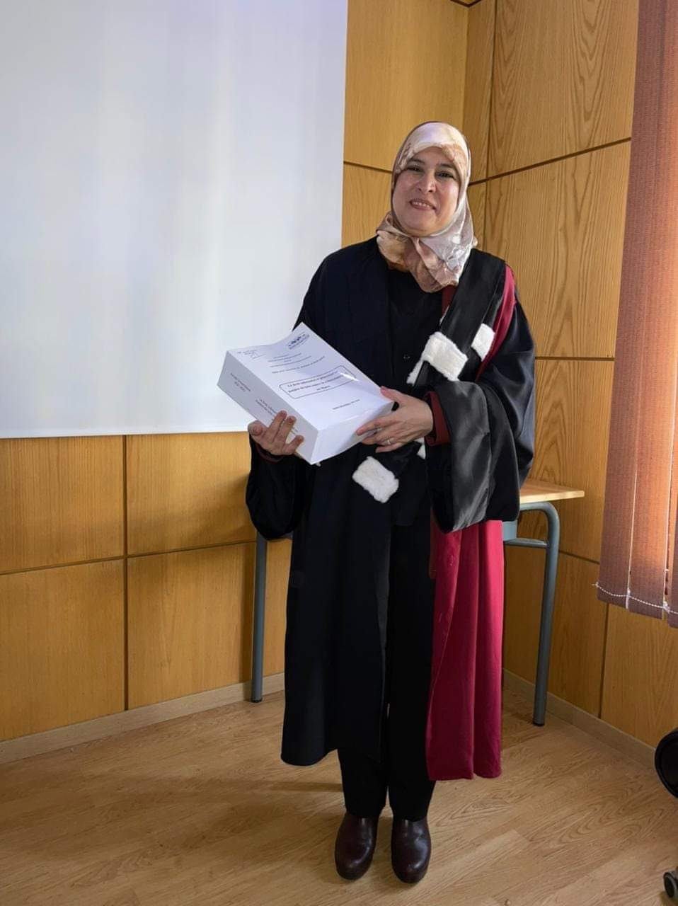 الطالبة منال بادل تحصل على شهادة دكتوراه الدولة والاتحاد المغربي للشغل ببرشيد يبرق في تهنئتها