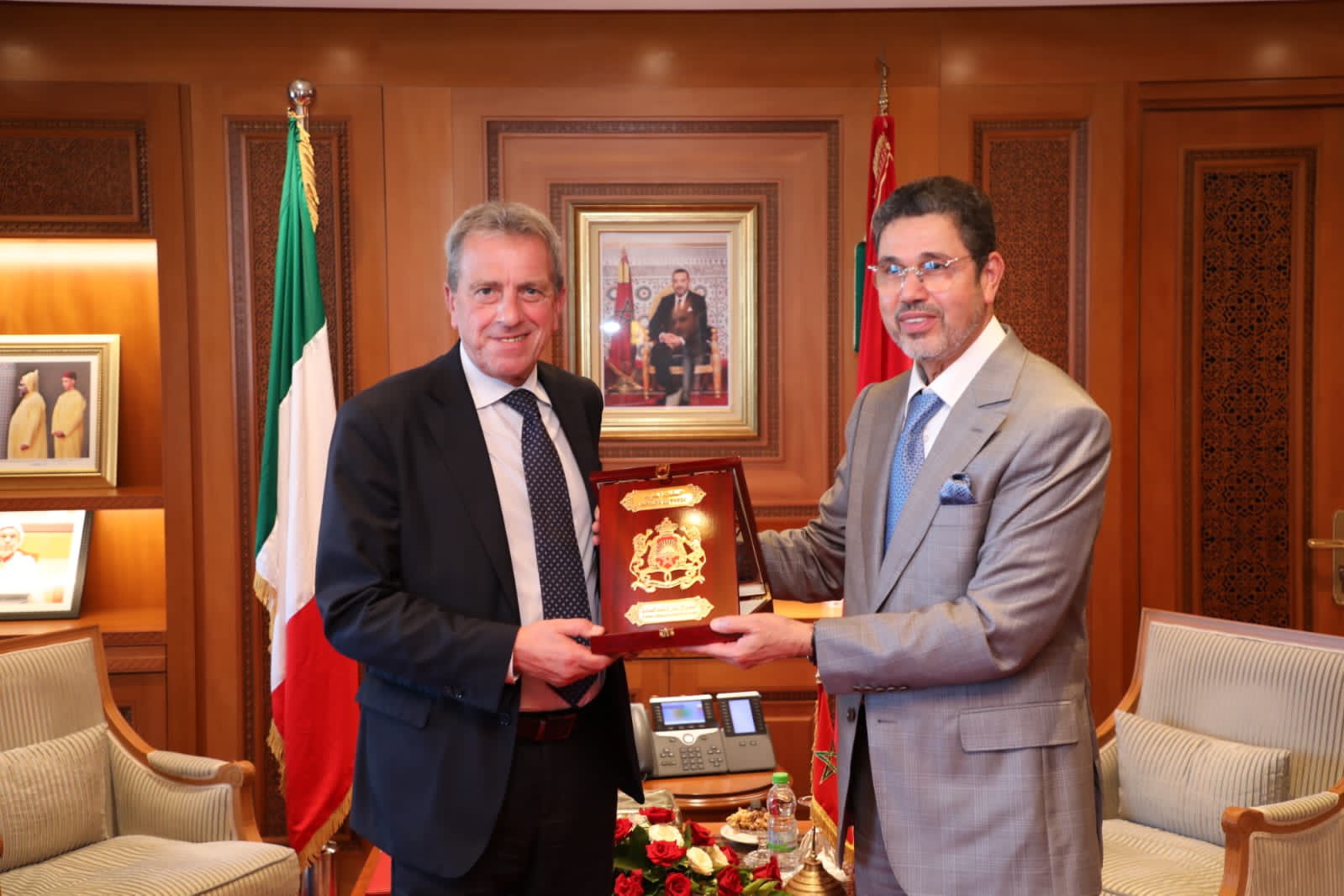 السيد الرئيس المنتدب للمجلس الأعلى للسلطة القضائية يتباحث مع النائب العام الإيطالي
