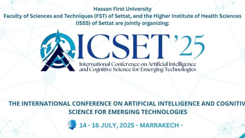 جامعة الحسن الاول سطات تنظم.. بمراكش الدورة الاولى للمؤتمر الدولي حول الذكاء الاصطناعي والعلوم المعرفية من أجل التكنولوجيات الناشئة..
