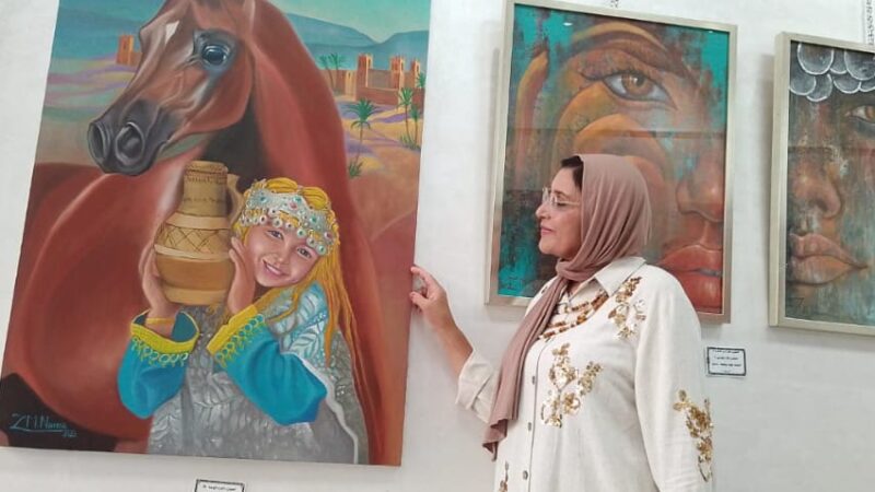 لوحات الفنانة نعيمة زمرو رسالة نبيلة في حب الفن والهوية والانتماء المغربي