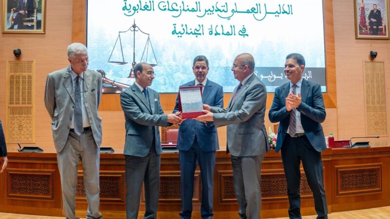 تنظيم حفل مشترك بين محكمة النقض والوكالة الوطنية للمياه والغابات لتقديم « الدليل العملي للمنازعات الغابوية في المادة الجنائية »